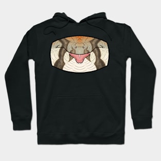 Pink Tongue Skink Mask Hoodie